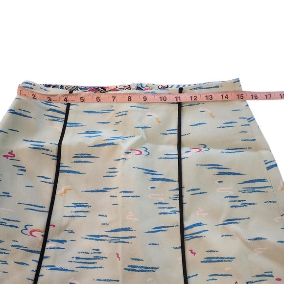 NWOT Rare Zara Midi Skirt with Cityscape Print Large - Picture 5 of 7